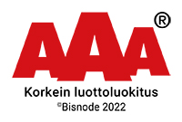 AAA korkein luottoluokitus logo, Bisnode 2022